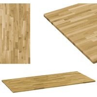 Tablero de mesa rectangular madera maciza roble 23 mm 100x60 cm