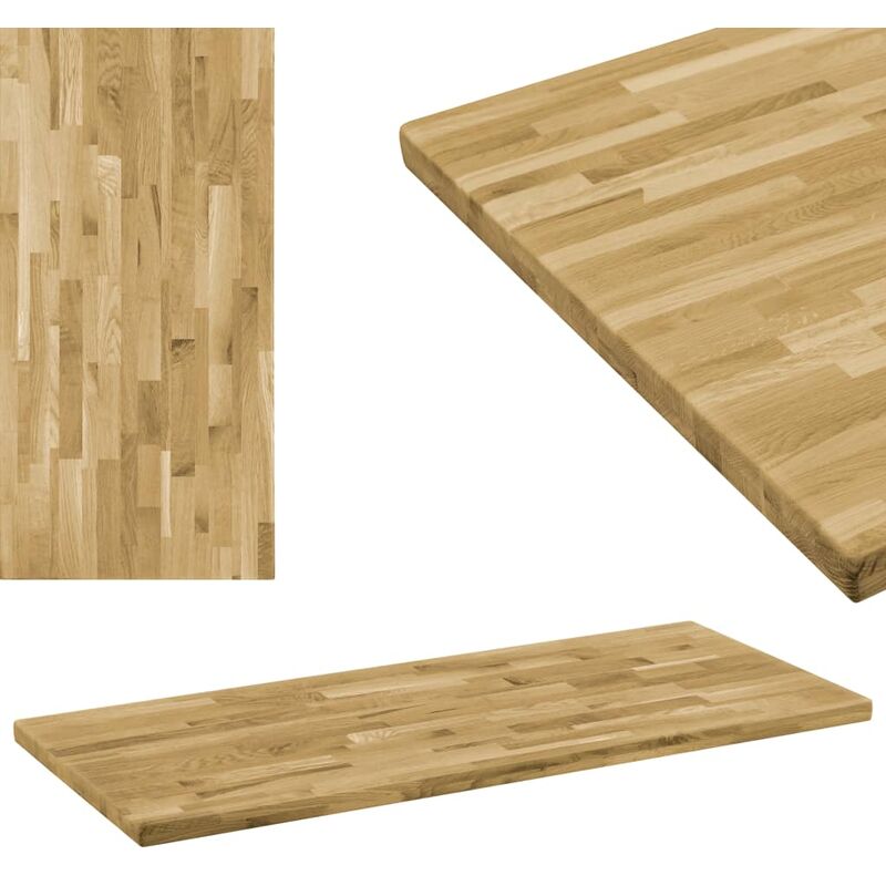 

Tablero de mesa rectangular madera maciza roble 44 mm 100x60 cm