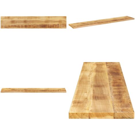 Tablero de mesa rectangular madera mango rugosa 180x30x2,5 cm - Mesa de mango - Superficie de mesa
