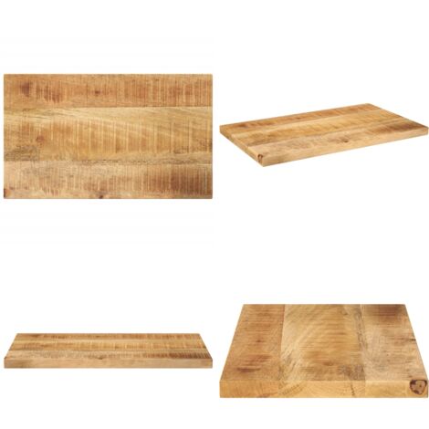 Tablero de mesa rectangular madera mango rugosa 50x20x3,8 cm - Mesa de mango - Superficie de mesa