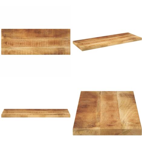 Tablero de mesa rectangular madera mango rugosa 70x40x3,8 cm - Mesa de mango - Superficie de mesa