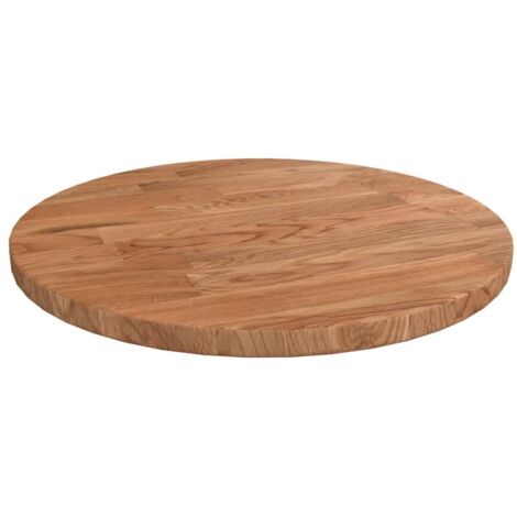 Tablero de mesa redonda madera de roble marrón claro Ø30x1,5 cm