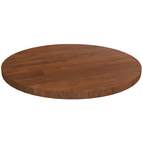 Tablero de mesa redonda madera de roble marrón oscuro Ø30x1,5cm