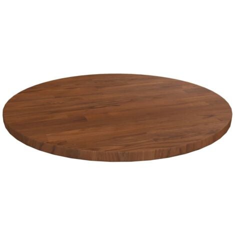 TORANA Tablero de mesa redonda madera de roble marrón oscuro Ø40x1,5cm