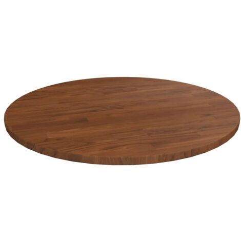 Tablero de mesa redonda madera de roble marrón oscuro Ø50x1,5cm