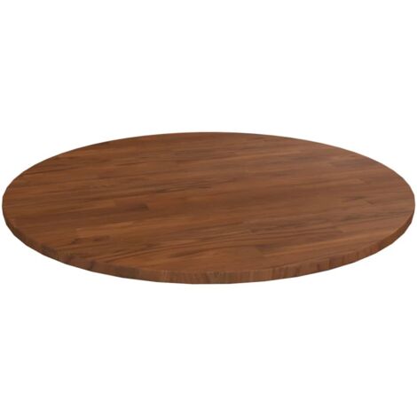 Tablero de mesa redonda madera de roble marrón oscuro Ø70x1,5cm