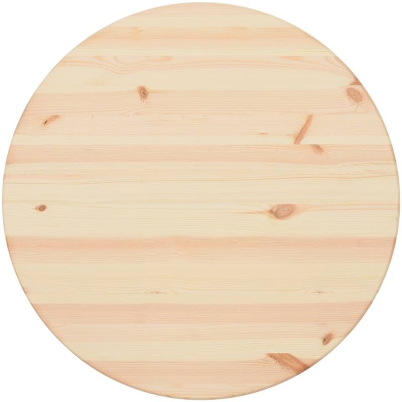 

Tablero de mesa redondo de pino natural 25 mm 70 cm
