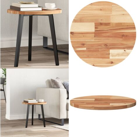 Tablero de mesa redondo madera maciza de acacia Ø40x2 cm - Mesa de madera - Mesa de acacia