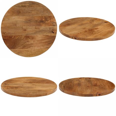 Tablero de mesa redondo madera maciza de mango Ø 40x3,8 cm - Madera maciza - Mango