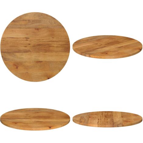 Tablero de mesa redondo madera maciza de mango Ø 70x2,5 cm - Madera maciza - Mesa redonda