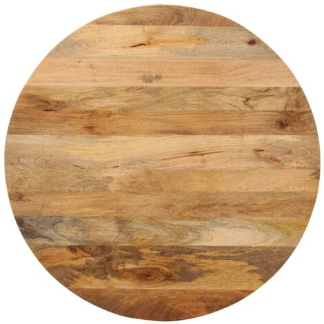 Tablero de mesa redondo madera maciza de mango Ø 80x2,5 cm