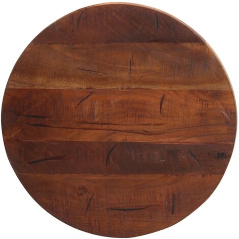 Tablero de mesa redondo madera maciza reciclada Ø 40x2,5 cm