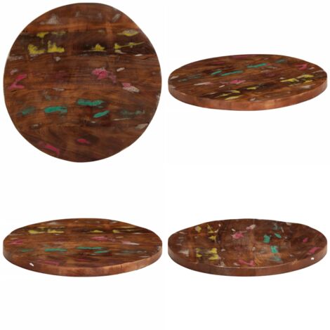 Tablero de mesa redondo madera maciza reciclada Ø 40x2,5 cm - Madera reciclada - Mesa de madera
