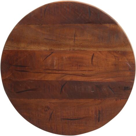 Tablero de mesa redondo madera maciza reciclada Ø 40x3,8 cm