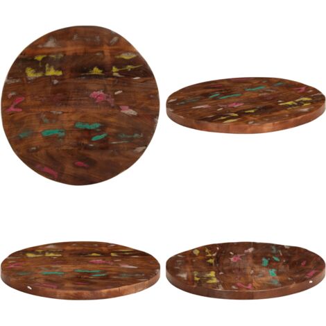 Tablero de mesa redondo madera maciza reciclada Ø 50x3,8 cm - Madera reciclada - Mesa de madera