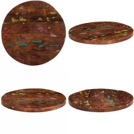 Tablero de mesa redondo madera maciza reciclada Ø 60x1,5 cm - Madera reciclada - Mesa de madera