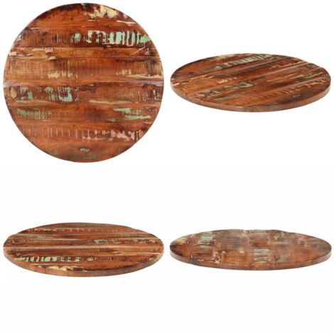 Tablero de mesa redondo madera maciza reciclada Ø 80x2,5 cm - Madera reciclada - Mesa de madera