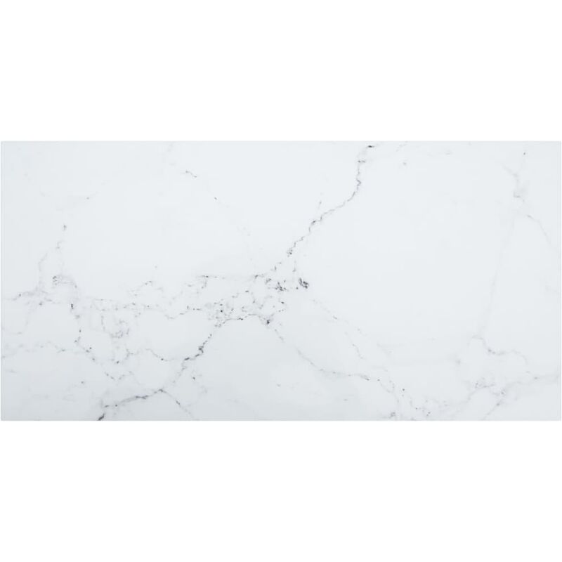

Tablero de mesa vidrio templado diseño mármol blanco 100x50 cm