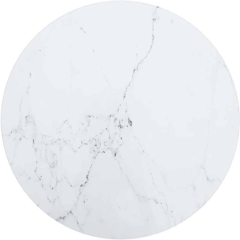 

Tablero de mesa vidrio templado diseño mármol blanco Ø40x0,8 cm