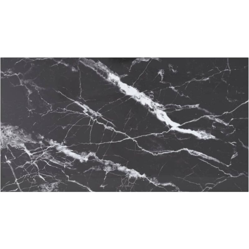 

Tablero de mesa vidrio templado diseño mármol negro 120x65 cm