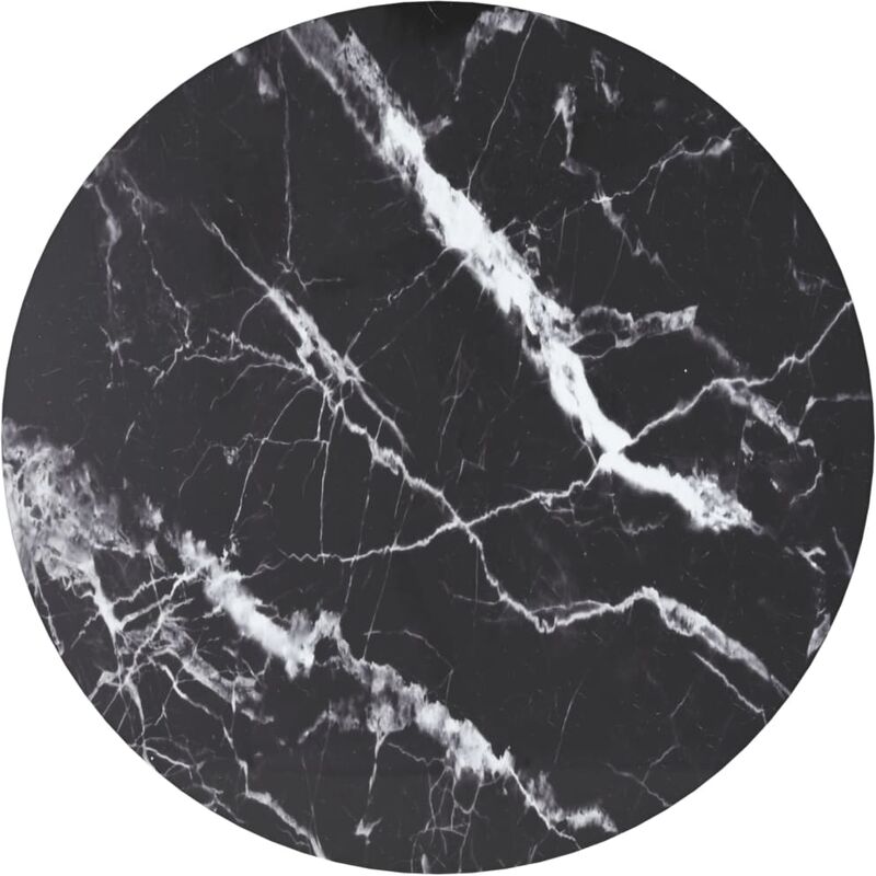 

Tablero de mesa vidrio templado diseño mármol negro Ø40x0,8 cm