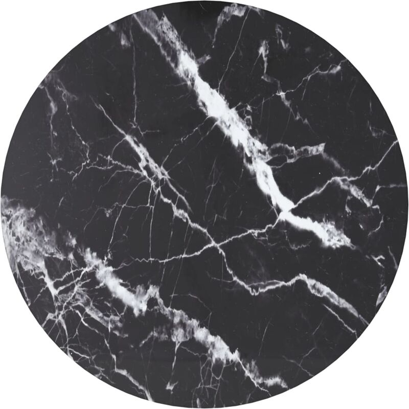 

Tablero de mesa vidrio templado diseño mármol negro Ø50x0,8 cm