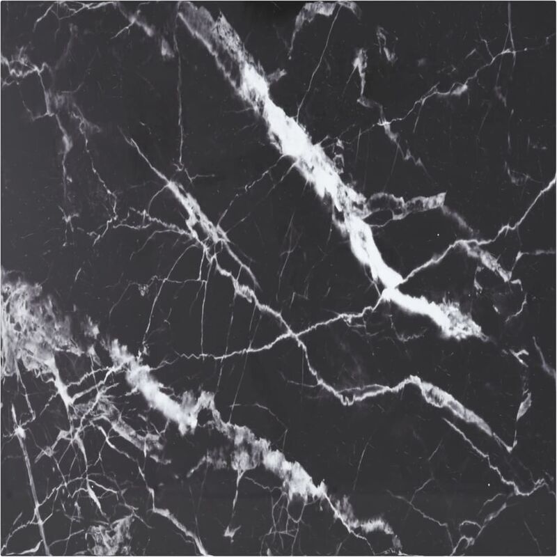 

Tablero de mesa vidrio templado diseño mármol negro 80x80 cm
