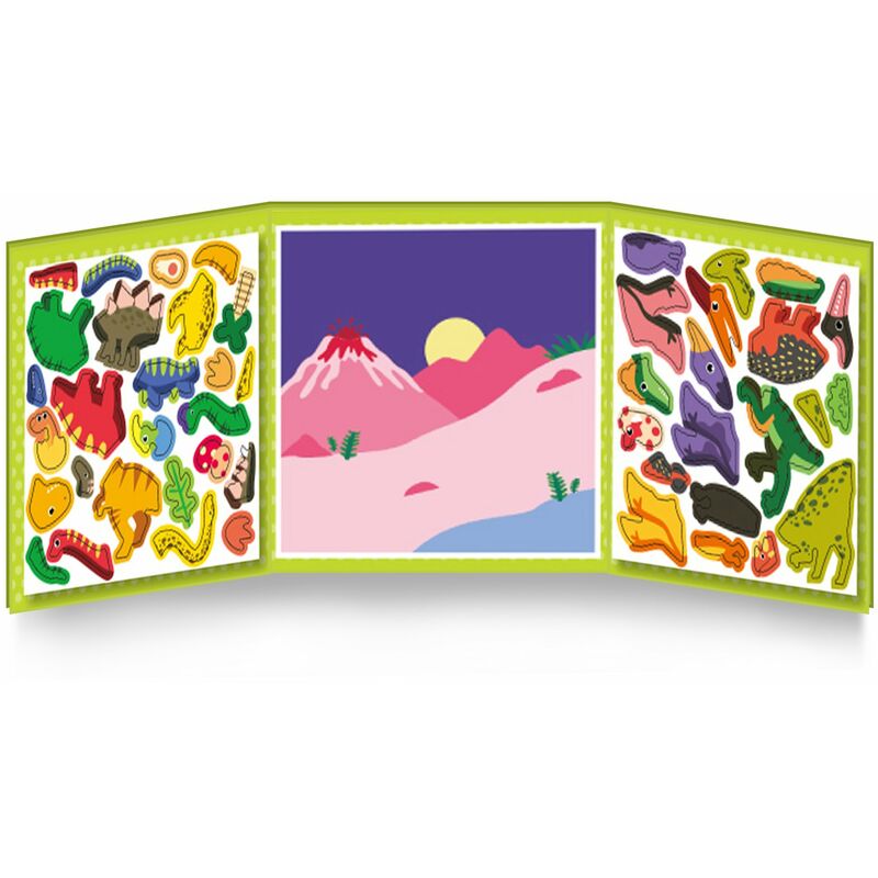 

Tablero de rompecabezas magneticos de 46 piezas Juego de combinacion y combinacion de dinosaurios para la creatividad y las habilidades motoras