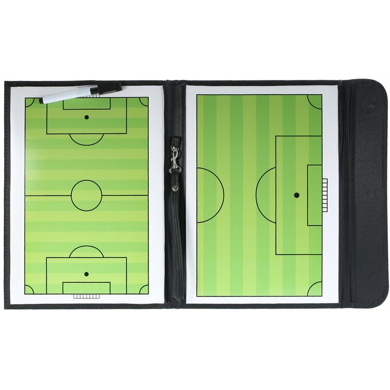 

Tablero de tactica magnetico para entrenadores de futbol Portapapeles de estrategia plegable con boligrafo 2 en 1 con toallita de escritura (futbol)