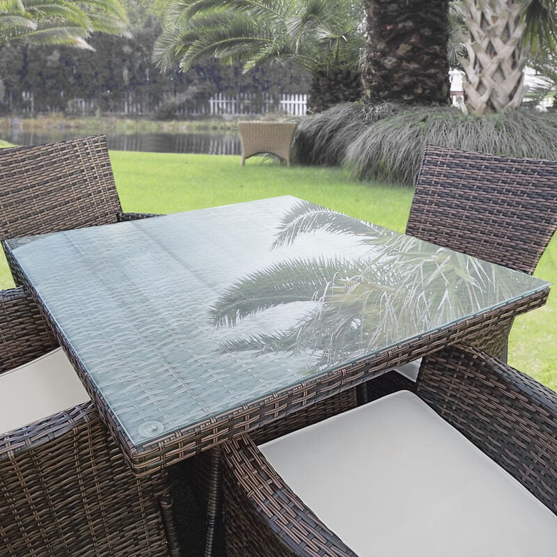 

[neu.haus] - Tablero de vidrio para Mesa de centro - para Mesa de Comedor - Placa inferior para Chimenea - Vidrio Templado - 70 x 70 cm