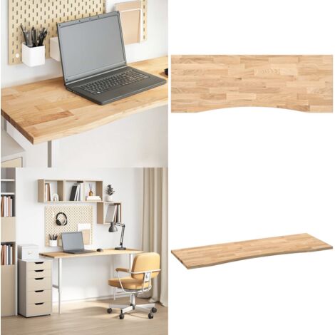 Tablero escritorio rectangular madera maciza roble sin tratar - Escritorio de roble - Tablero de madera