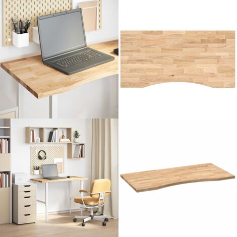 Tablero escritorio rectangular madera maciza roble sin tratar - Escritorio de roble - Tablero de madera