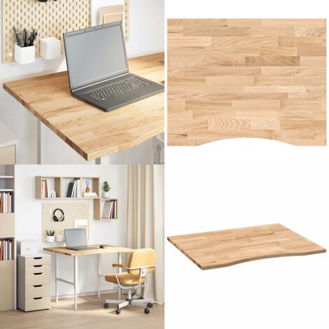 Tablero escritorio rectangular madera maciza roble sin tratar - Escritorio de roble - Tablero de madera