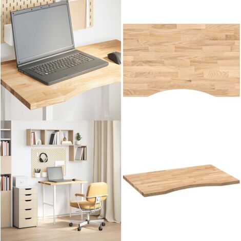 Tablero escritorio rectangular madera maciza roble sin tratar - Escritorio de roble - Tablero de madera