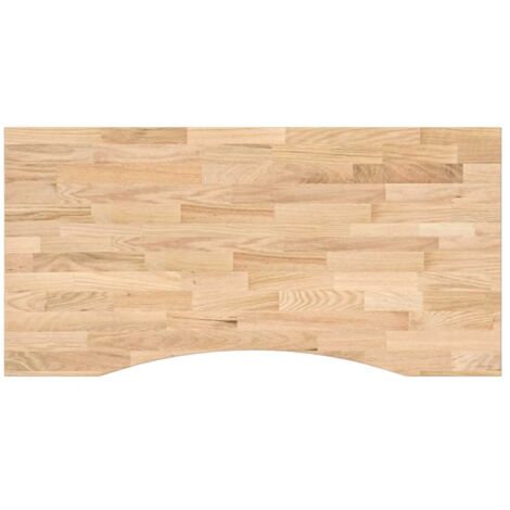 Tablero escritorio rectangular madera maciza roble sin tratar vidaXL