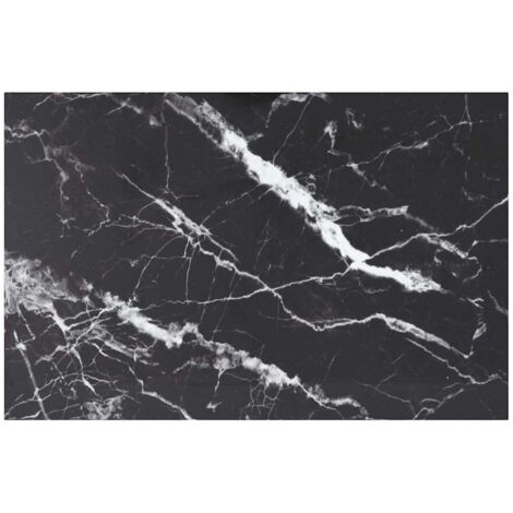 Tablero mesa diseño mármol vidrio templado negro 100x62 cm 8 mm