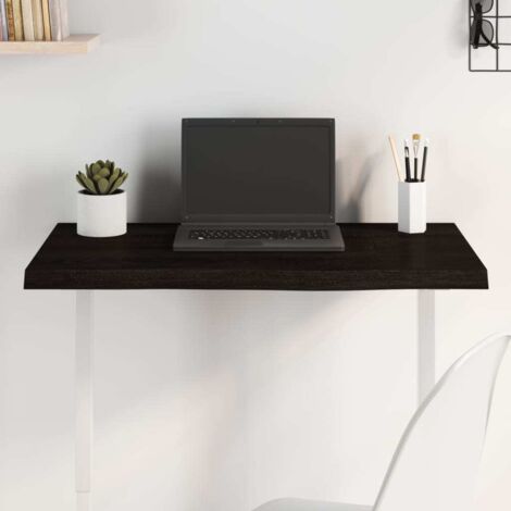 Tablero mesa madera roble tratada marrón oscuro 80x50x(2-4) cm vidaXL