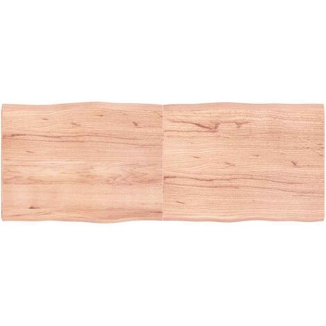 Tablero mesa madera tratada borde natural marrón 160x60x(2-4)cm vidaXL