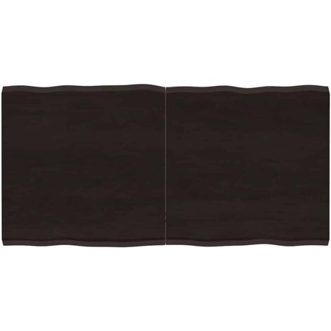 Tablero mesa madera tratada borde vivo marrón 120x60x(2-4) cm vidaXL