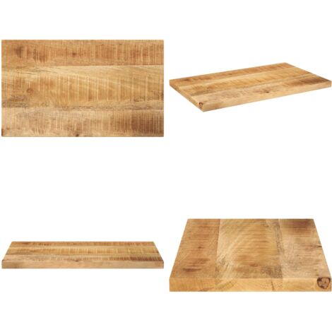 Tablero mesa rectangular madera maciza mango rugosa 40x20x2,5cm - Madera maciza - Mesa de mango