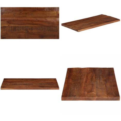 Tablero mesa rectangular madera maciza reciclada 100x70x2,5 cm - Madera reciclada - Mesa de madera maciza