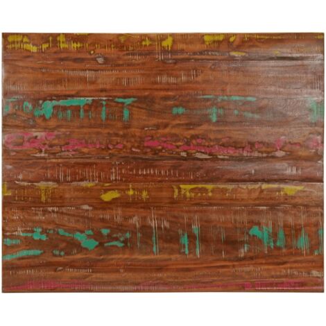 Tablero mesa rectangular madera maciza reciclada 100x80x3,8 cm