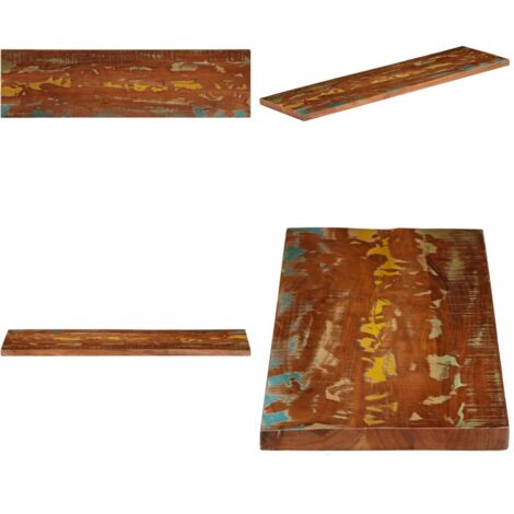 Tablero mesa rectangular madera maciza reciclada 110x40x2,5 cm - Madera reciclada - Mesa de madera maciza