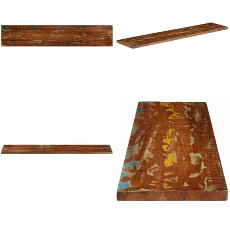 Tablero mesa rectangular madera maciza reciclada 160x40x2,5 cm - Madera reciclada - Mesa de madera maciza