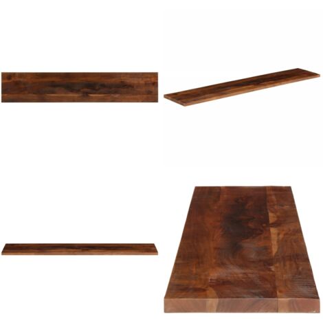 Tablero mesa rectangular madera maciza reciclada 180x40x2,5 cm - Madera reciclada - Mesa de madera maciza