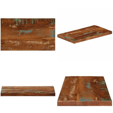 Tablero mesa rectangular madera maciza reciclada 40x20x2,5 cm - Madera reciclada - Mesa de madera maciza