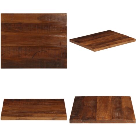 Tablero mesa rectangular madera maciza reciclada 60x50x2,5 cm - Madera reciclada - Mesa de madera maciza