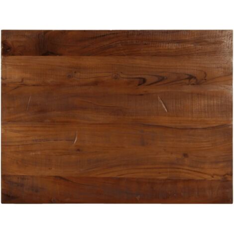 Tablero mesa rectangular madera maciza reciclada 80x70x2,5 cm