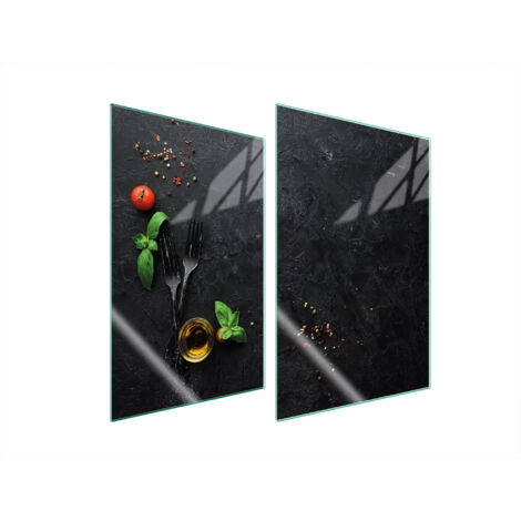 TABLERO PROTECTOR DE VIDRIO PARA COCINA 2x35x52 PIZARRA