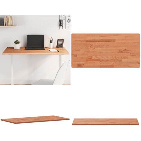 Tablero rectangular de madera maciza de haya 100x50x1,5 cm - Madera de haya - Mesa de bar